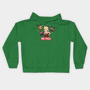 Mr. Yoga and the Pugs Christmas Kids Hoodie